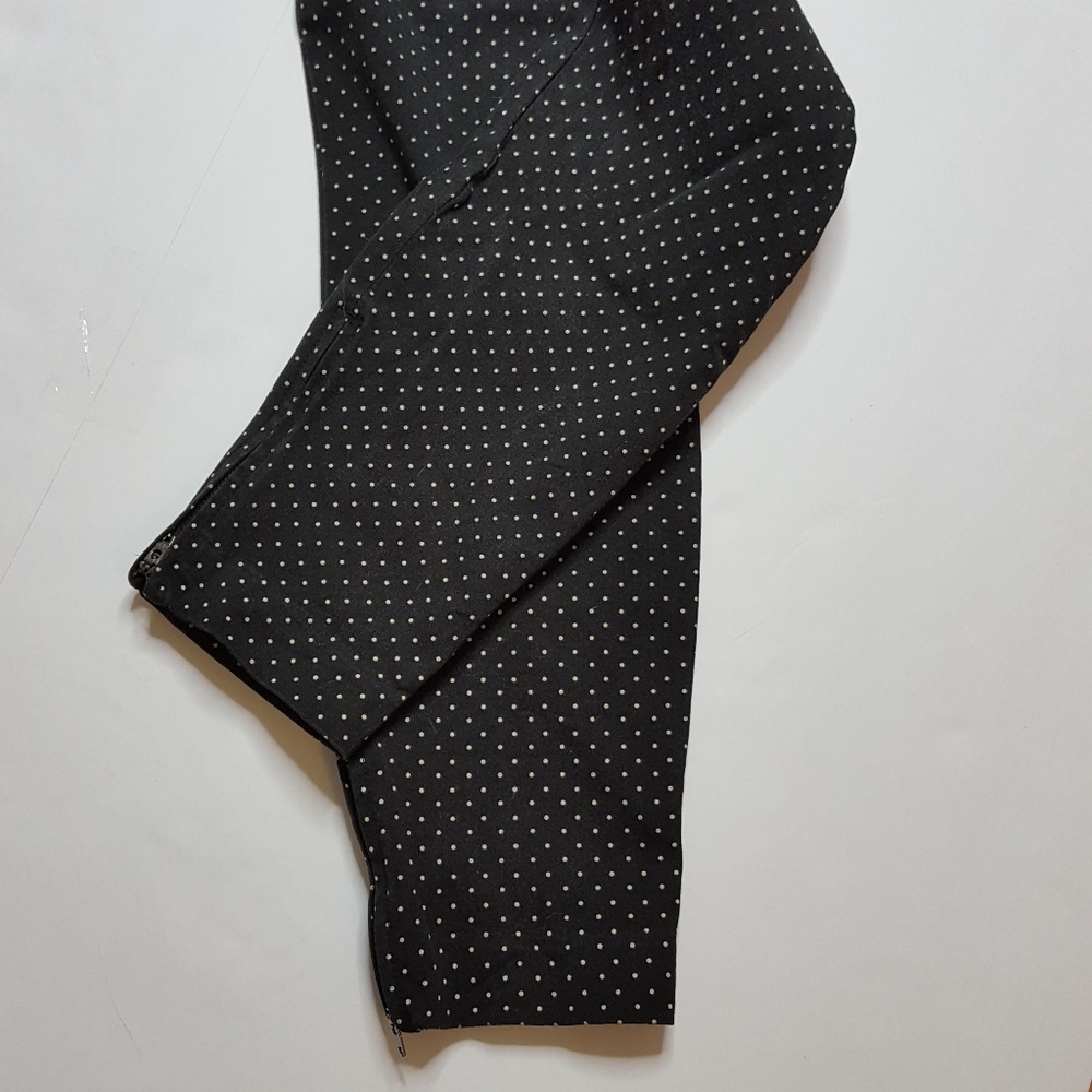 Ann Taylor Loft Black White Marisa Ankle Pants Sz4
